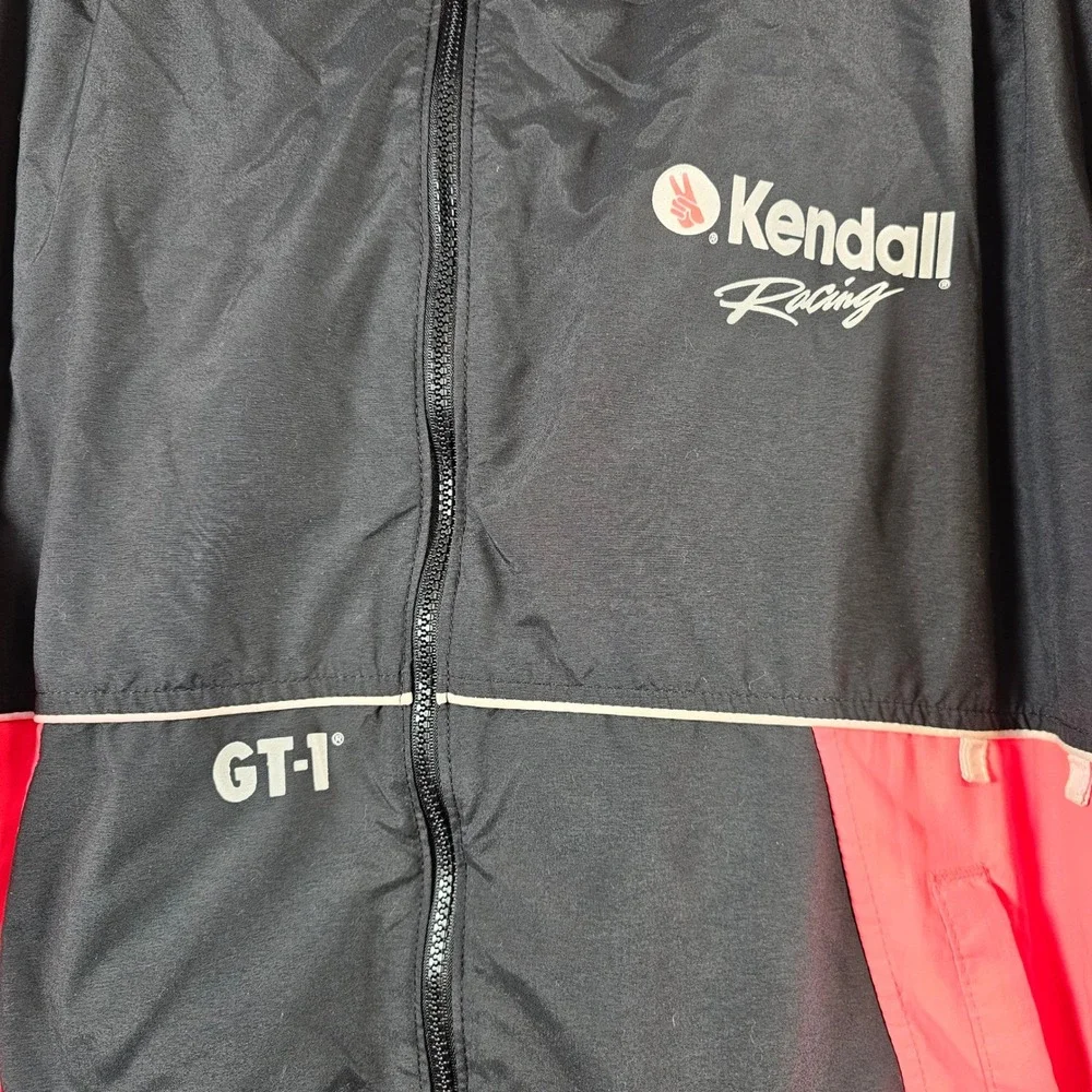Swingster Kendall Racing GT-1 Jacket Mens XL Black Neon Pink Vintage Made in USA